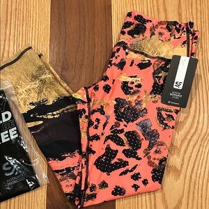 Women's Vibrant Gold and Orange Leggings